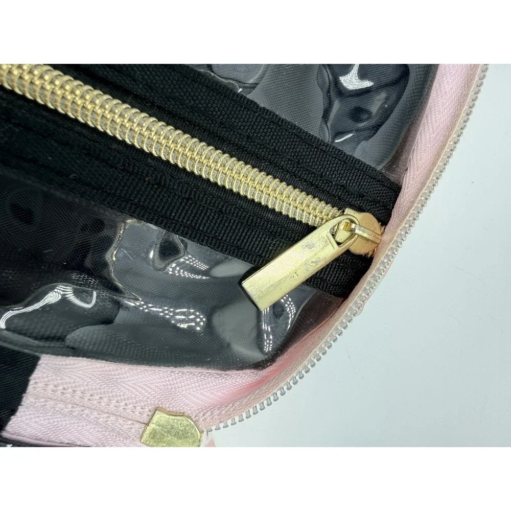 YUMIKIM BRAND HANDLE SMALL COSMETIC BAG HANGING PINK FLORAL